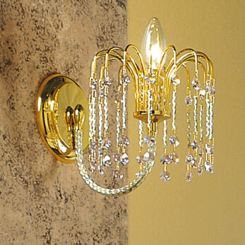 Lampadario 24 luci oro e cristallo 405/16+8 - Royal Crystal