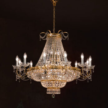 luxury illuminazione cristallo crystal lucilla made italy lampadario applique lampada721 27 fondo scuro