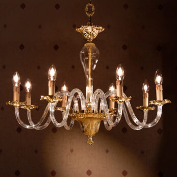 gold light and crystal  illuminazione cristallo crystal lucilla made italy lampadario applique lampada 12.280 8