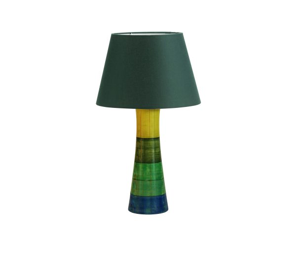 ABc table lamp with green lampshade 005